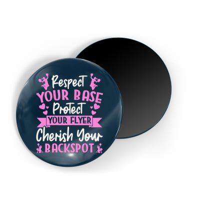 Cheerleading Respect Your Base Protect Your Flyer Cheer Girl Magnet