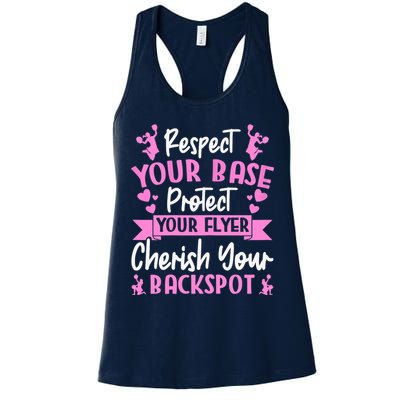Cheerleading Respect Your Base Protect Your Flyer Cheer Girl Womens Tank Top