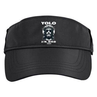 Christian Resurrection Yolo Jk Brb Jesus Adult Drive Performance Visor