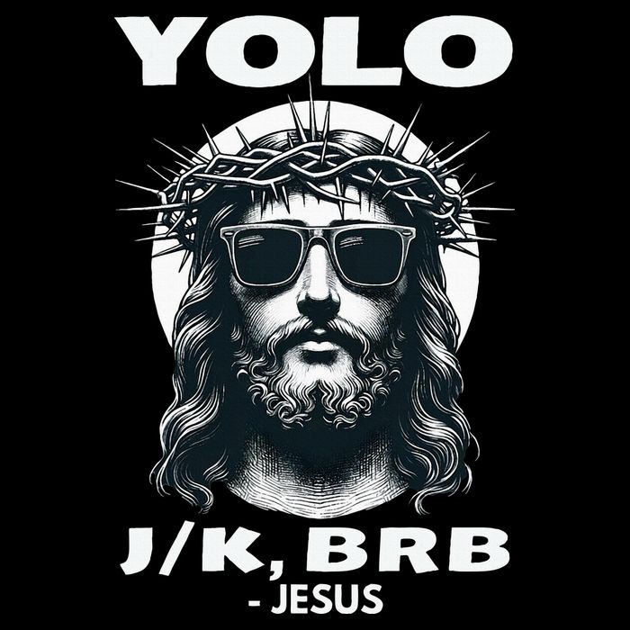 Christian Resurrection Yolo Jk Brb Jesus Bucket Hat