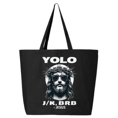 Christian Resurrection Yolo Jk Brb Jesus 25L Jumbo Tote