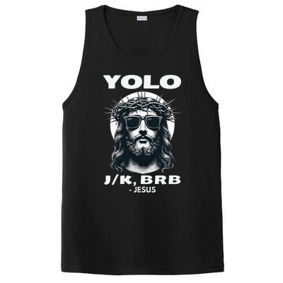 Christian Resurrection Yolo Jk Brb Jesus PosiCharge Competitor Tank