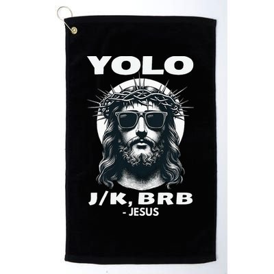 Christian Resurrection Yolo Jk Brb Jesus Golf Towel