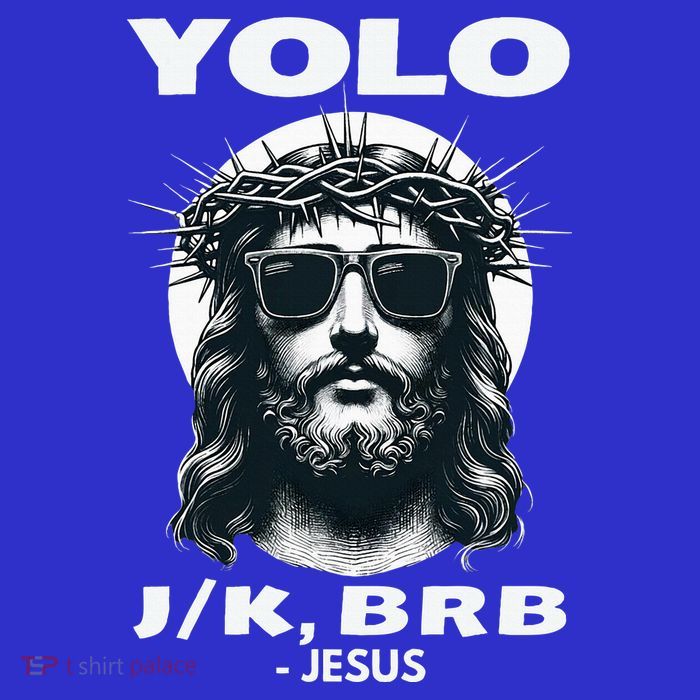 Christian Resurrection Yolo Jk Brb Jesus Button