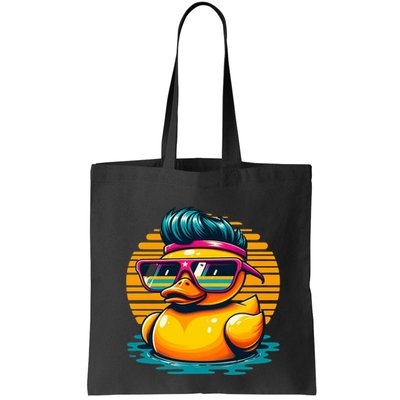 Cool Retro Yellow Duck In Sunglasses 70s 80s 90s Funny Duck Bag