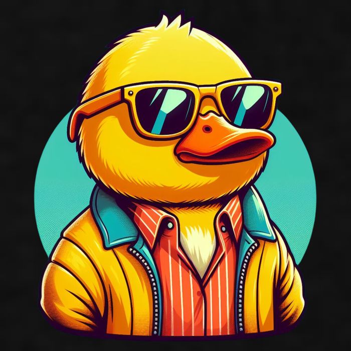 Cool Retro Yellow Duck In Sunglasses 70s 80s 90s Funny Duck Ladies PosiCharge Tri-Blend Wicking Tank