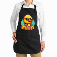 Cool Retro Yellow Duck In Sunglasses 70s 80s 90s Funny Duck Apron