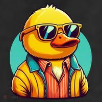Cool Retro Yellow Duck In Sunglasses 70s 80s 90s Funny Duck Beanie