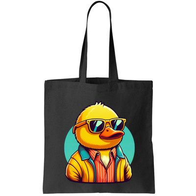 Cool Retro Yellow Duck In Sunglasses 70s 80s 90s Funny Duck Bag