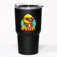 Cool Retro Yellow Duck In Sunglasses 70s 80s 90s Funny Duck Tumbler