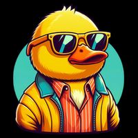 Cool Retro Yellow Duck In Sunglasses 70s 80s 90s Funny Duck Magnet