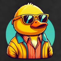 Cool Retro Yellow Duck In Sunglasses 70s 80s 90s Funny Duck Microfiber Hand Towel
