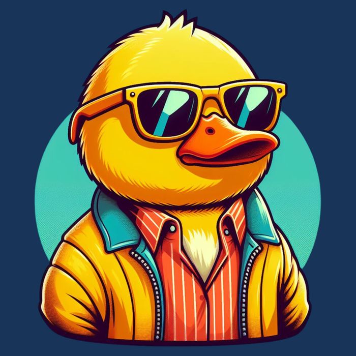 Cool Retro Yellow Duck In Sunglasses 70s 80s 90s Funny Duck Infant Baby Jersey Bodysuit
