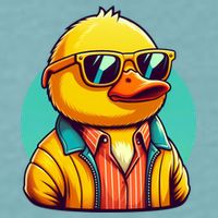 Cool Retro Yellow Duck In Sunglasses 70s 80s 90s Funny Duck Sueded Cloud Jersey T-Shirt