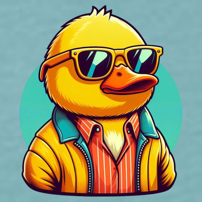 Cool Retro Yellow Duck In Sunglasses 70s 80s 90s Funny Duck Sueded Cloud Jersey T-Shirt