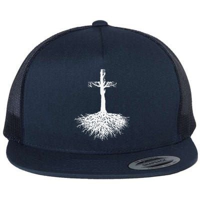 Christian Root Your Faith In Jesus Christ Flat Bill Trucker Hat