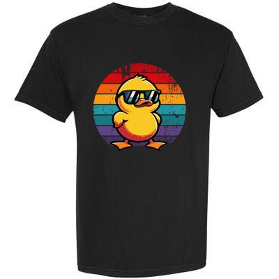 Cool Retro Yellow Duck In Sunglasses 70s 80s 90s Garment-Dyed Heavyweight T-Shirt