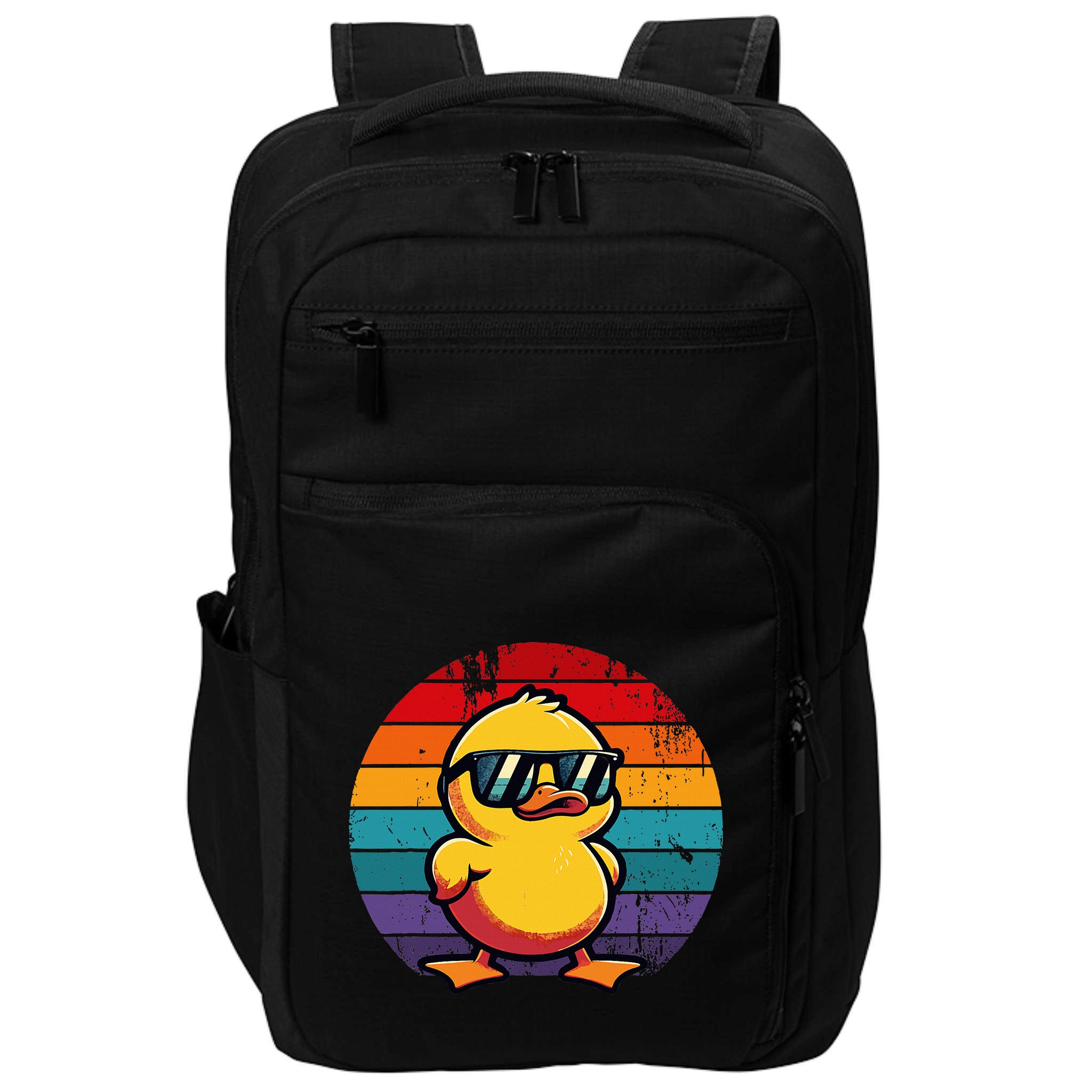 Cool Retro Yellow Duck In Sunglasses 70s 80s 90s Impact Tech Backpack