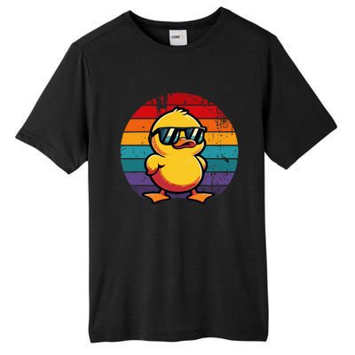 Cool Retro Yellow Duck In Sunglasses 70s 80s 90s Tall Fusion ChromaSoft Performance T-Shirt