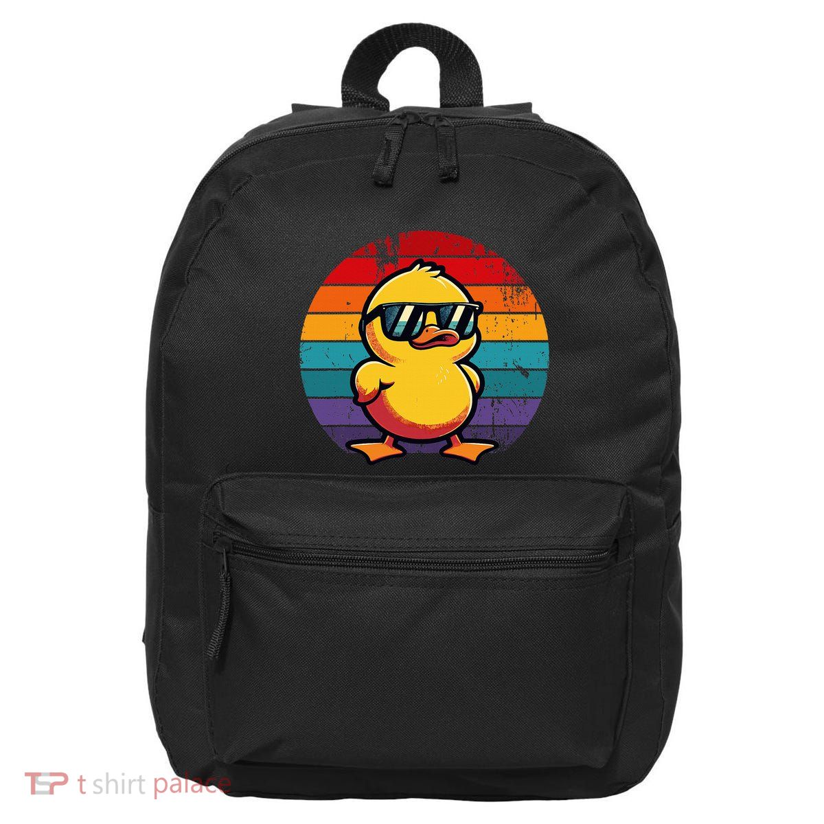 Cool Retro Yellow Duck In Sunglasses 70s 80s 90s 16 in Basic Backpack