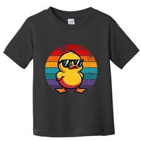 Cool Retro Yellow Duck In Sunglasses 70s 80s 90s Toddler T-Shirt