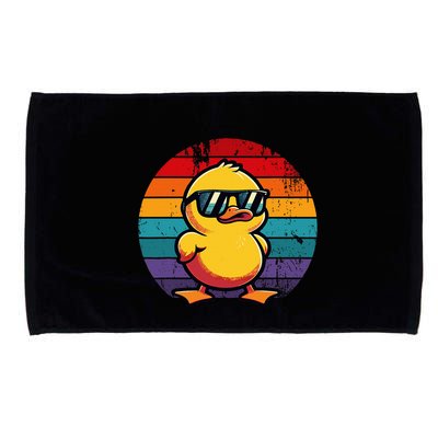 Cool Retro Yellow Duck In Sunglasses 70s 80s 90s Microfiber Hand Towel