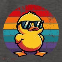 Cool Retro Yellow Duck In Sunglasses 70s 80s 90s Vector Backpack