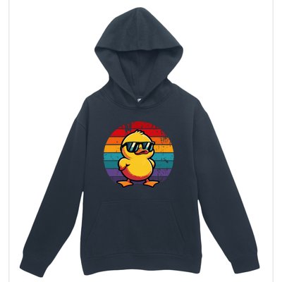 Cool Retro Yellow Duck In Sunglasses 70s 80s 90s Urban Pullover Hoodie