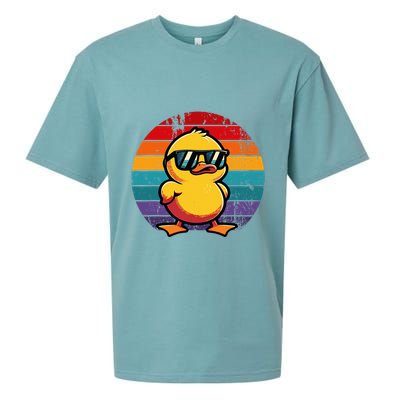 Cool Retro Yellow Duck In Sunglasses 70s 80s 90s Sueded Cloud Jersey T-Shirt