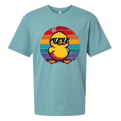 Cool Retro Yellow Duck In Sunglasses 70s 80s 90s Sueded Cloud Jersey T-Shirt