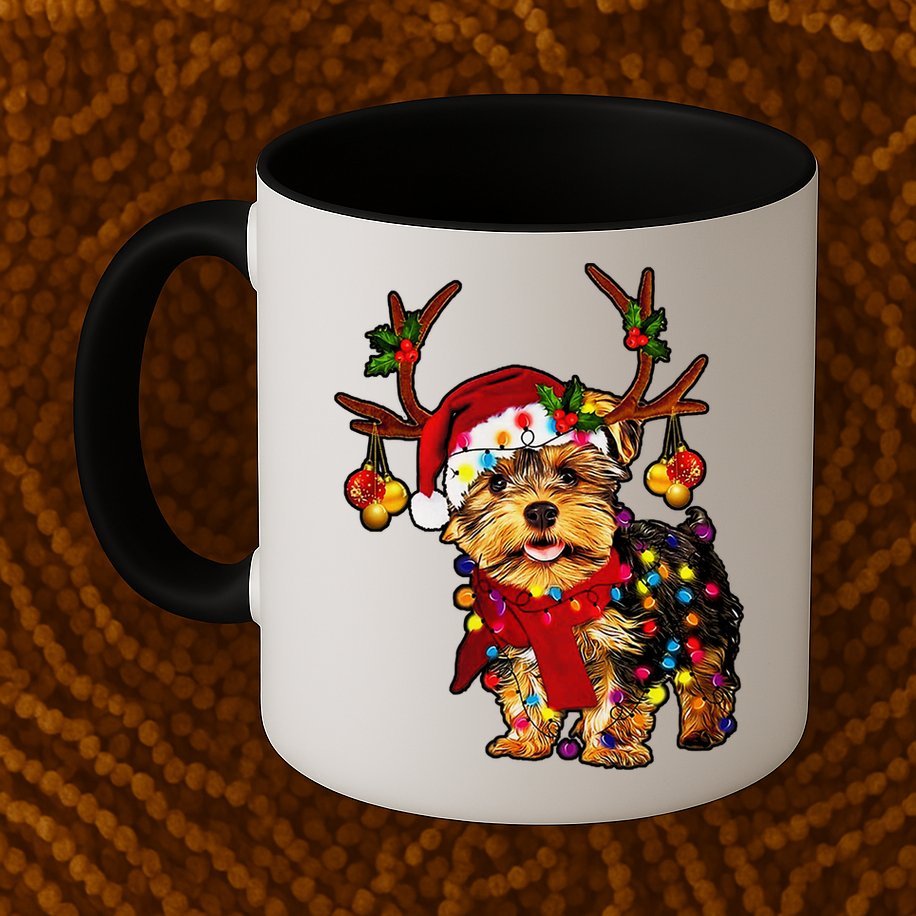 Christmas Reindeer Yorkie Classic Mug