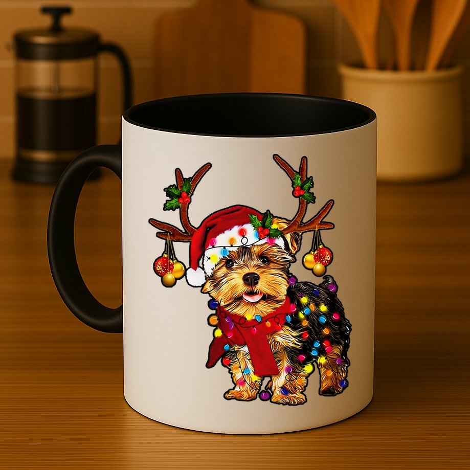 Christmas Reindeer Yorkie Classic Mug