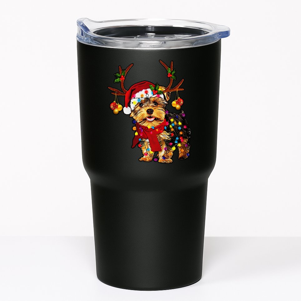 Christmas Reindeer Yorkie Classic Tumbler