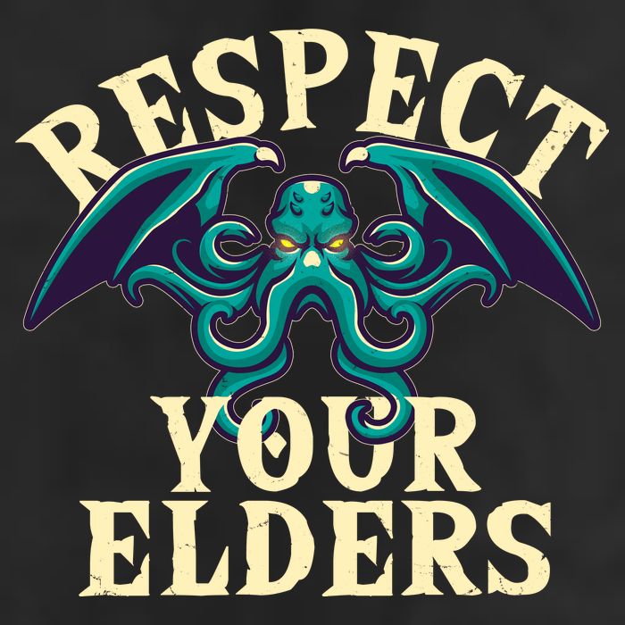 Cthulhu Respect Your Elders 7 Panel Mesh Trucker Snapback Hat