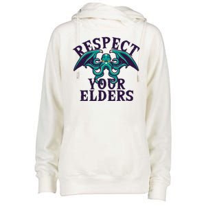 Cthulhu Respect Your Elders Womens Funnel Neck Pullover Hood