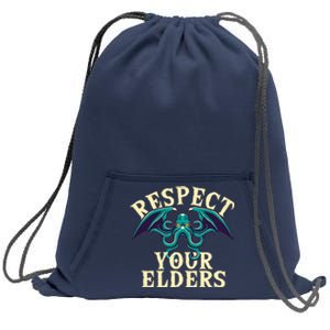 Cthulhu Respect Your Elders Sweatshirt Cinch Pack Bag