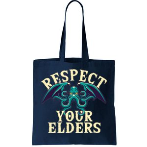 Cthulhu Respect Your Elders Tote Bag