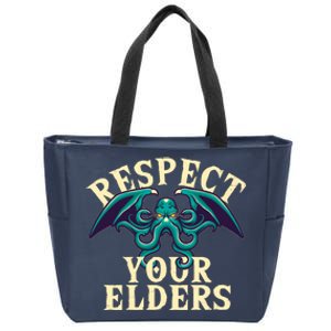 Cthulhu Respect Your Elders Zip Tote Bag