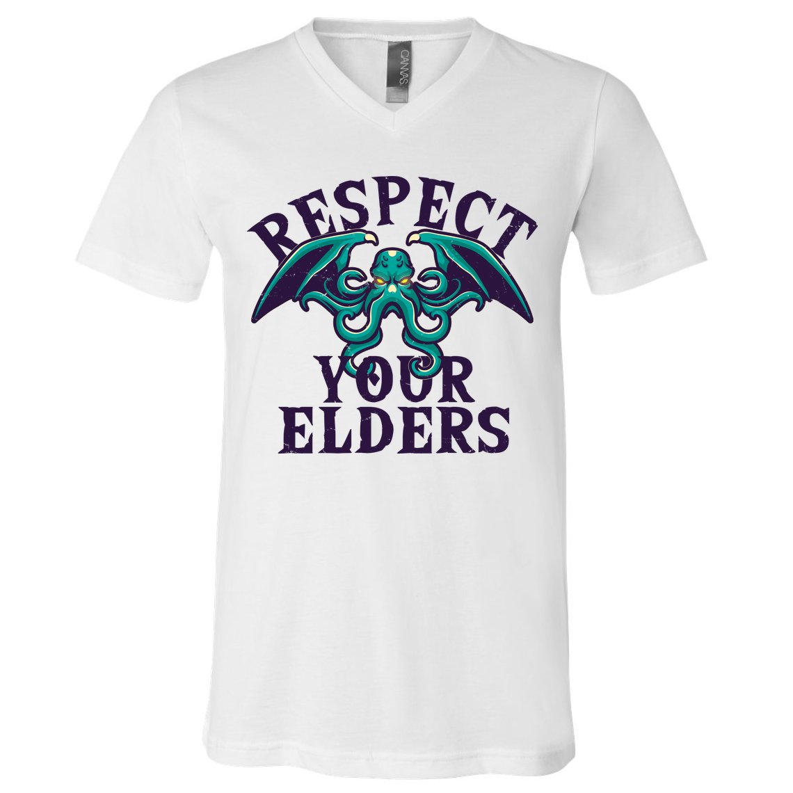 Cthulhu Respect Your Elders V-Neck T-Shirt