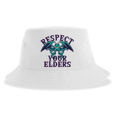 Cthulhu Respect Your Elders Sustainable Bucket Hat