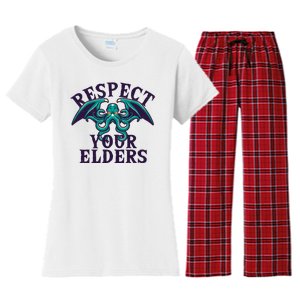 Cthulhu Respect Your Elders Women's Flannel Pajama Set