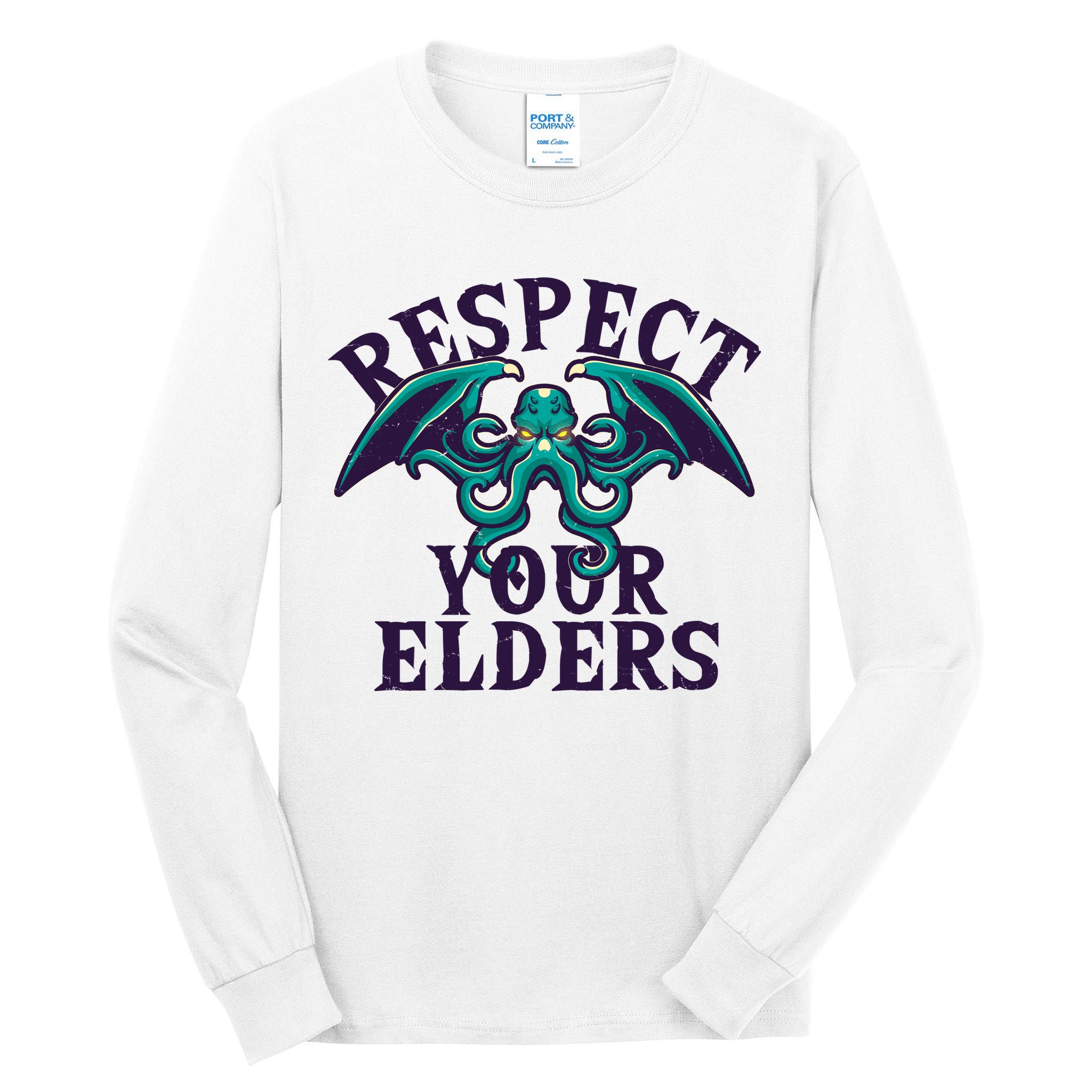 Cthulhu Respect Your Elders Tall Long Sleeve T-Shirt
