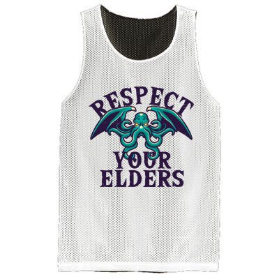 Cthulhu Respect Your Elders Mesh Reversible Basketball Jersey Tank