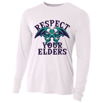 Cthulhu Respect Your Elders Cooling Performance Long Sleeve Crew