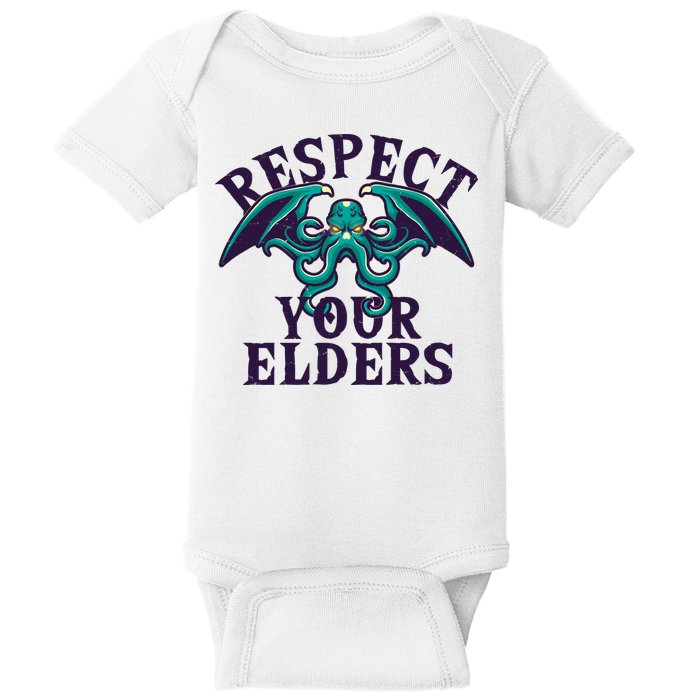 Cthulhu Respect Your Elders Baby Bodysuit