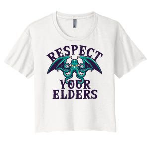 Cthulhu Respect Your Elders Women's Crop Top Tee