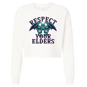 Cthulhu Respect Your Elders Cropped Pullover Crew