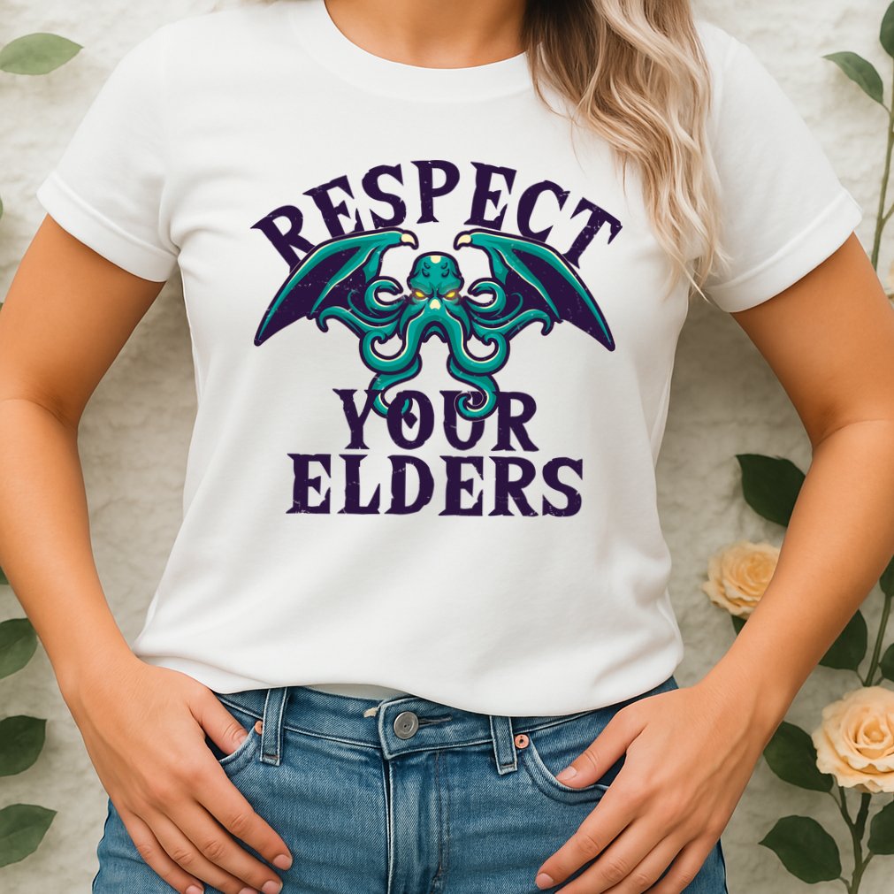 Cthulhu Respect Your Elders Womens T-Shirt