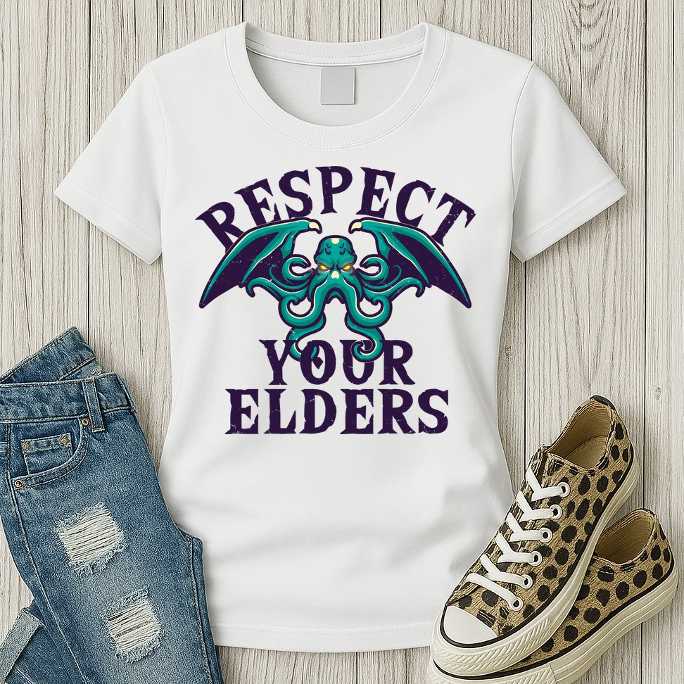 Cthulhu Respect Your Elders Womens T-Shirt