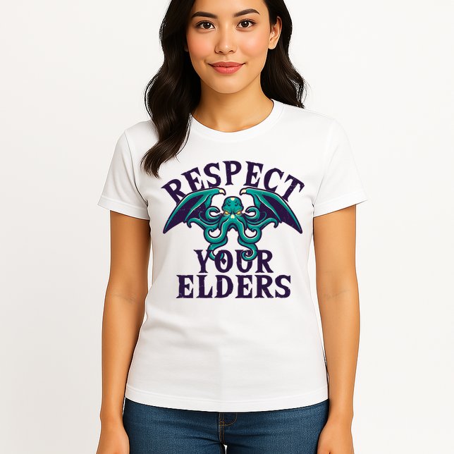Cthulhu Respect Your Elders Womens T-Shirt